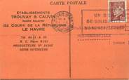 76 Seine Maritime / CPA FRANCE 76 "Le Havre, établissement Trouvay et Cauvin" / CARTE PUBLICITAIRE