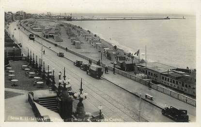 / CPSM FRANCE 76 "Le Havre, la plage et l'entrée du port"