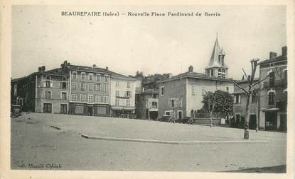 / CPA FRANCE 38 "Beaurepaire, nouvelle place Ferdinand de Barrin"