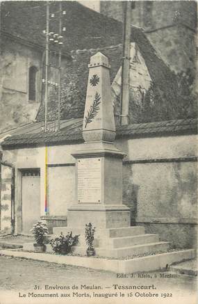 / CPA FRANCE 78 "Tessancourt" / MONUMENT AUX MORTS