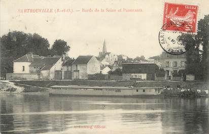 / CPA FRANCE 78 "Sartrouville, bords de la Seine et panorama"