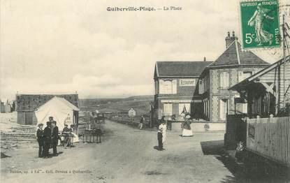 / CPA FRANCE 76 "Quiberville plage, la place"