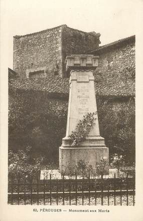 / CPA FRANCE 01 "Pérouges, monument aux morts"