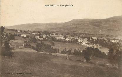 / CPA FRANCE 01 "Ruffieu, vue générale"