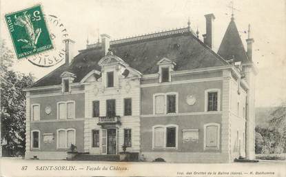 / CPA FRANCE 01 "Saint Sorlin, façade du château"