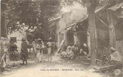 CPA MAROC "Meknès, une rue"