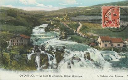 / CPA FRANCE 01  Oyonnax, le saut de Charmine, station electrique"