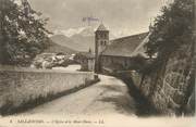 74 Haute Savoie / CPA FRANCE 74 "Sallanches, l'église et le Mont Blanc"