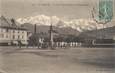 / CPA FRANCE 74 "Sallanches, la place Charles Albert et le Mont Blanc"