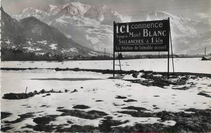 / CPSM FRANCE 74 "Sallanches, au fond le Mont Blanc"