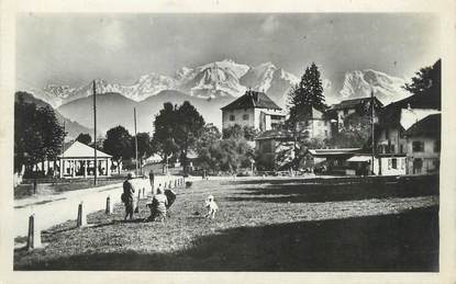 / CPSM FRANCE 74 "Sallanches, château des Loches et le mont Blanc " 