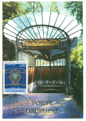   CPSM ART NOUVEAU / CARTE MAXIMUM / METRO