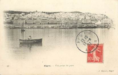 CPA ALGERIE "Alger, vue prise du port"