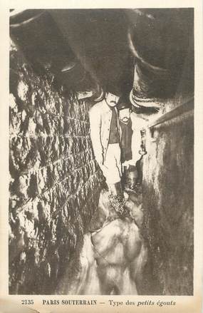 / CPA FRANCE 75 "Paris souterrain, type des petits égouts"