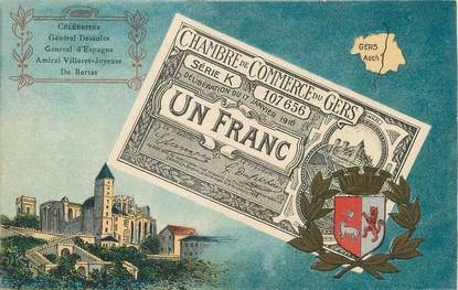 / CPA FRANCE 32 "Chambre de Commerce du Gers" / BILLET