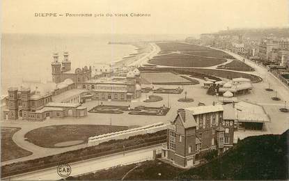 / CPA FRANCE 76 "Dieppe, panorama pris du vieux château"