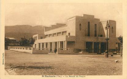 / CPA FRANCE 83 "Saint Zacharie, la maison du peuple"