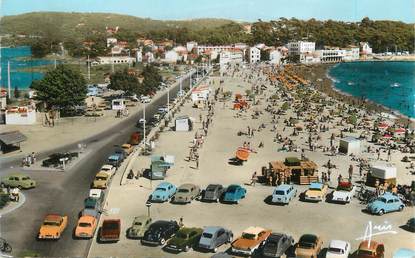 / CPSM FRANCE 83 "La Seyne sur Mer, les Sablettes, la plage" / AUTOMOBILE