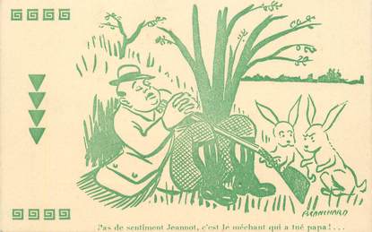 CPA LAPIN / CHASSE