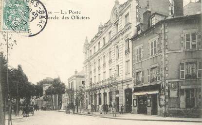 / CPA FRANCE 58 "Nevers, la poste, le cercle des Officiers"