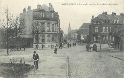 / CPA FRANCE 59 "Armentières, rue Marle, jonction du boulevard Faidherbe"