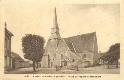 / CPA FRANCE 73 "Le Breil sur Mérize, place de l'église et monument"