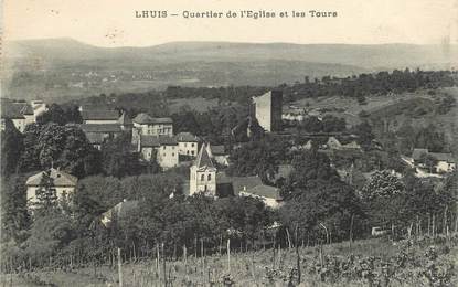 / CPA FRANCE 01 "Lhuis, quartier de l'église et les tours"