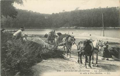 / CPA FRANCE 29 "Rivière de Quimper, les approvisionnements"