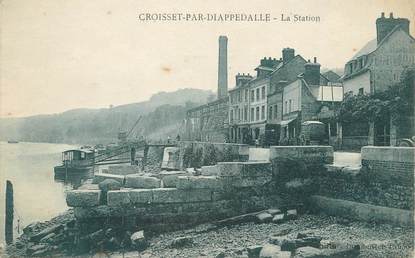 / CPA FRANCE 76 "Croisset Par Diappedalle, la station"