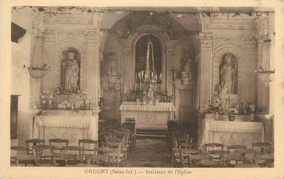 / CPA FRANCE 76 "Grugny, intérieur de l'église"