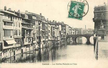 CPA FRANCE 81 " Castres, les vielles maisons sur l'eau"