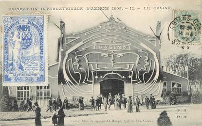 / CPA FRANCE 80 "Exposition Internationale d'Amiens, le casino" / ART NOUVEAU