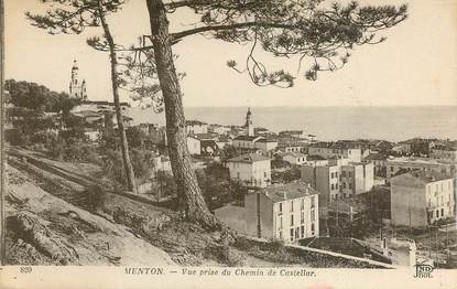 CPA FRANCE 06 "Menton, vue prise du chemin de Castellar"