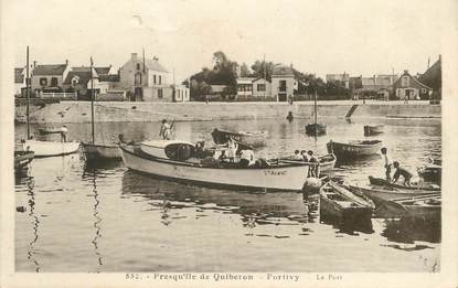 / CPA FRANCE 56 "Presqu'ile de Quiberon, Pontivy, le port"