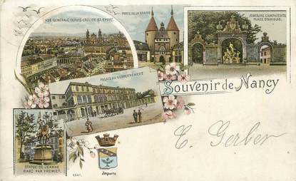 / CPA FRANCE 54 "Souvenir de Nancy 1898"