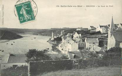 / CPA FRANCE 56 "Belle Isle en Mer, Sauzon, le fond du port"