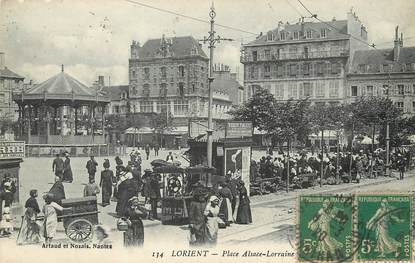 / CPA FRANCE 56 " Lorient, place Alsace Lorraine"