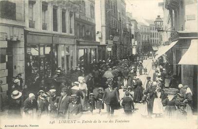 / CPA FRANCE 56 "Lorient, entrée de la rue des Fontaines"