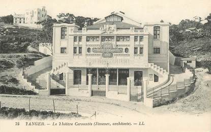 CPA MAROC "Tanger, le théâtre Cervantès"