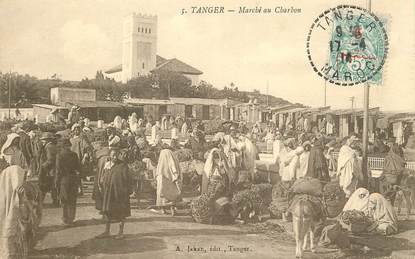 CPA MAROC " Tanger, marché au Charbon"