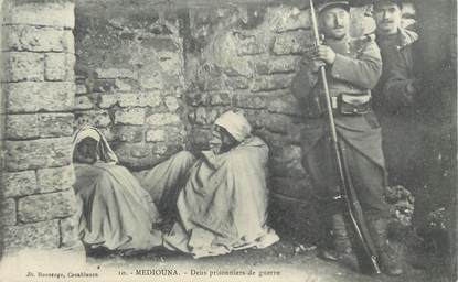 CPA MAROC " Mediouna, prisonniers de guerre"