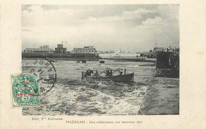 CPA MAROC " Mazagan, une embarcation"