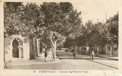 CPA TUNISIE "Ferryville, avenue de France"