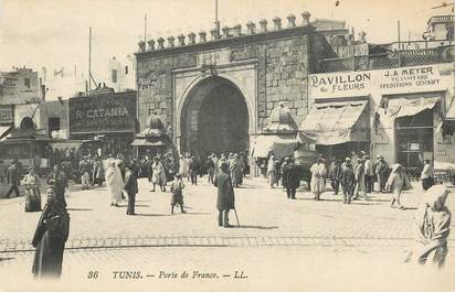CPA TUNISIE "Tunis, Porte de France"