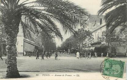 CPA TUNISIE "Tunis, avenue de France "