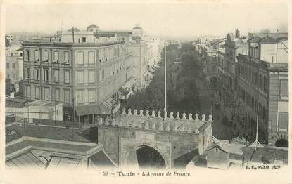 CPA TUNISIE "Tunis,  avenue de France"