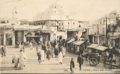 CPA TUNISIE "Tunis,  place bab Souika"