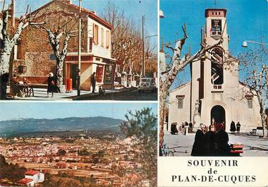 / CPSM FRANCE 13 "Plan de Cuques, la maison de la presse", vue générale, l'église"