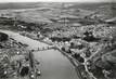 / CPSM FRANCE 08 "Givet, vue aérienne, la Meuse et le pont"