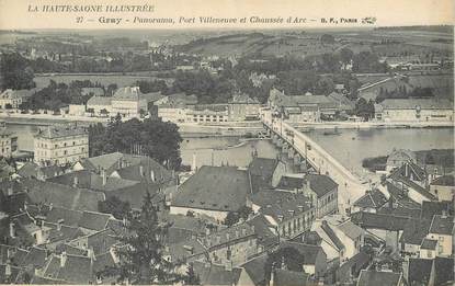 CPA FRANCE  70 "Gray, panorama, port Villeneuve et Chaussée d'Arc"